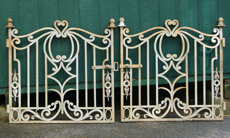 This Pair of Wrought Iron Gates have excellent color and patination. There is one small break at the latch. The detail is well executed and almost sinuous.

American, Circa 1900

From an Estate in New Jersey.

Contact us for our Reduced Rate