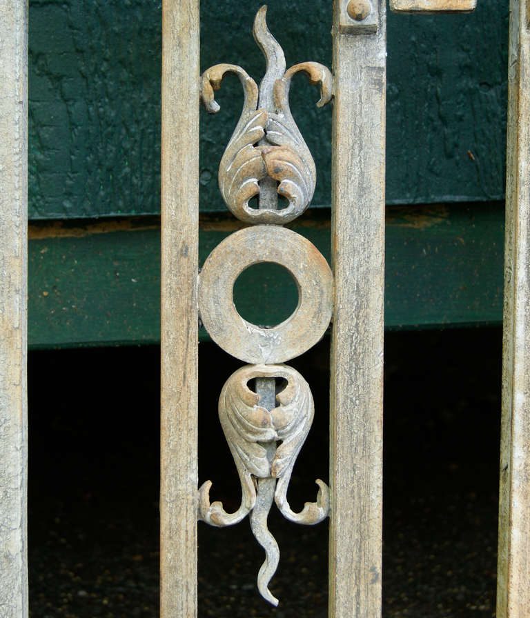 American Pair of Wrought Iron Gates For Sale