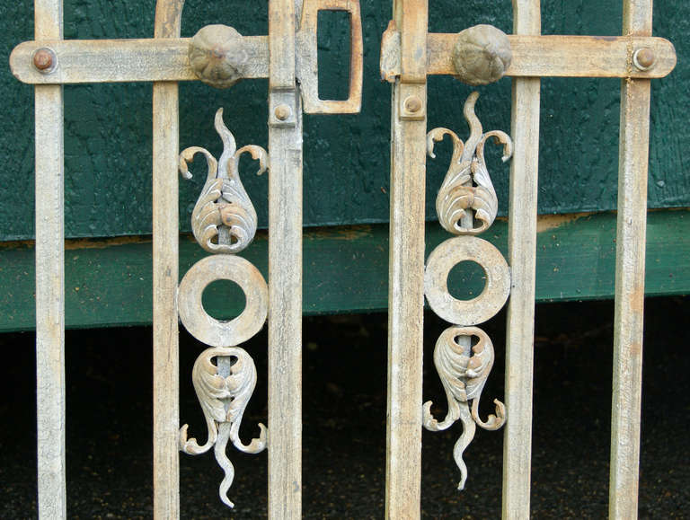 Pair of Wrought Iron Gates In Excellent Condition For Sale In Stonington, CT