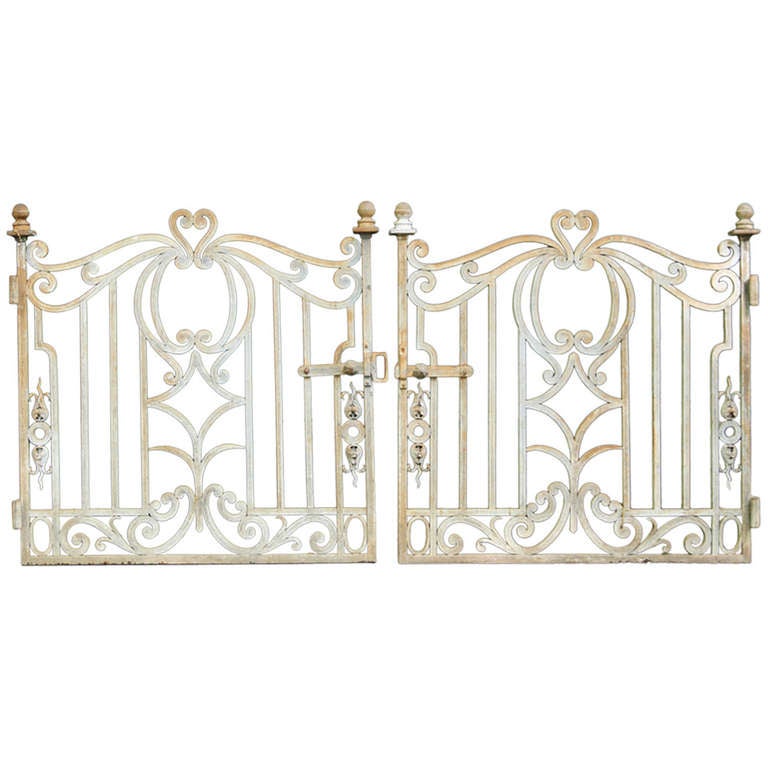 Pair of Wrought Iron Gates For Sale