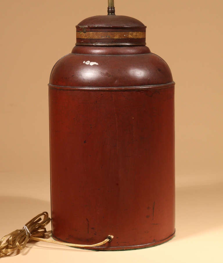 19th Century Tole Tea Canister In Excellent Condition In Stonington, CT