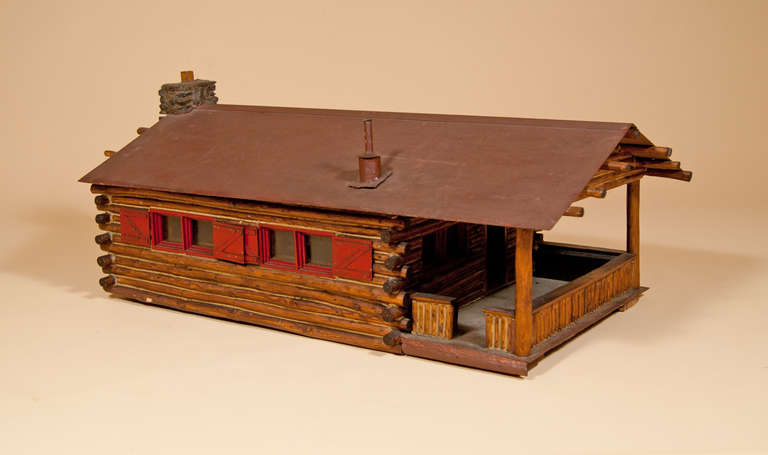 Builder's Model of a Log Cabin