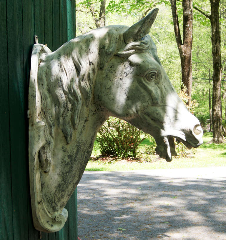 American J. W. Fiske Cast Zinc Horse Head For Sale