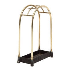 Antique Arched Brass Stick or Umbrella Stand