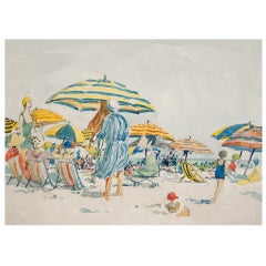 Vintage William Adams Delano (Amer. 1874-1969), Fire Island Beach Scene