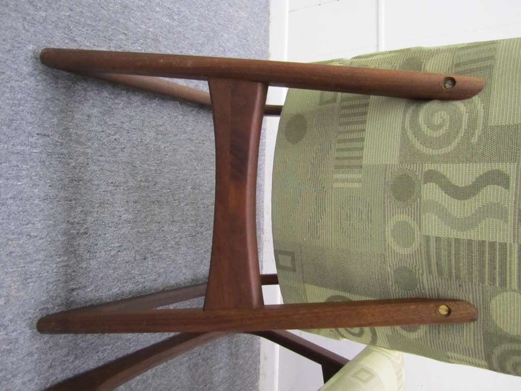 Fabulous Set of 4 Adrian Pearsall Sculptural Walnut Dining Chairs Mid Century Modern In Good Condition In Pemberton, NJ