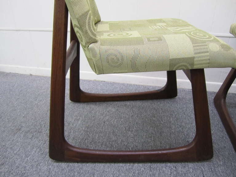 Mid-20th Century Fabulous Set of 4 Adrian Pearsall Sculptural Walnut Dining Chairs Mid Century Modern