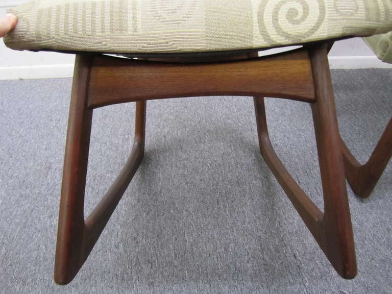 Fabulous Set of 4 Adrian Pearsall Sculptural Walnut Dining Chairs Mid Century Modern 1