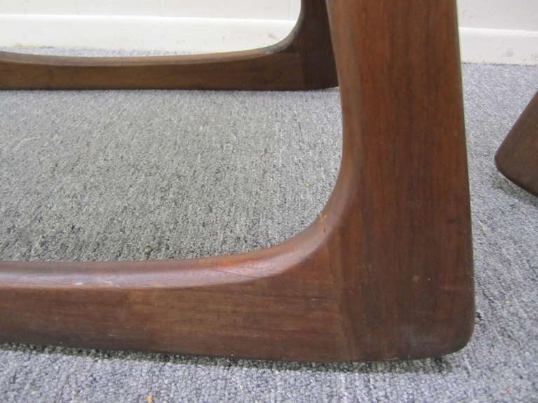 Fabulous Set of 4 Adrian Pearsall Sculptural Walnut Dining Chairs Mid Century Modern 2