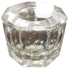Huge Faceted Alessandro Albrizzi Lucite Ice Bucket