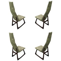 Fabulous Set of 4 Adrian Pearsall Sculptural Walnut Dining Chairs Mid Century Modern