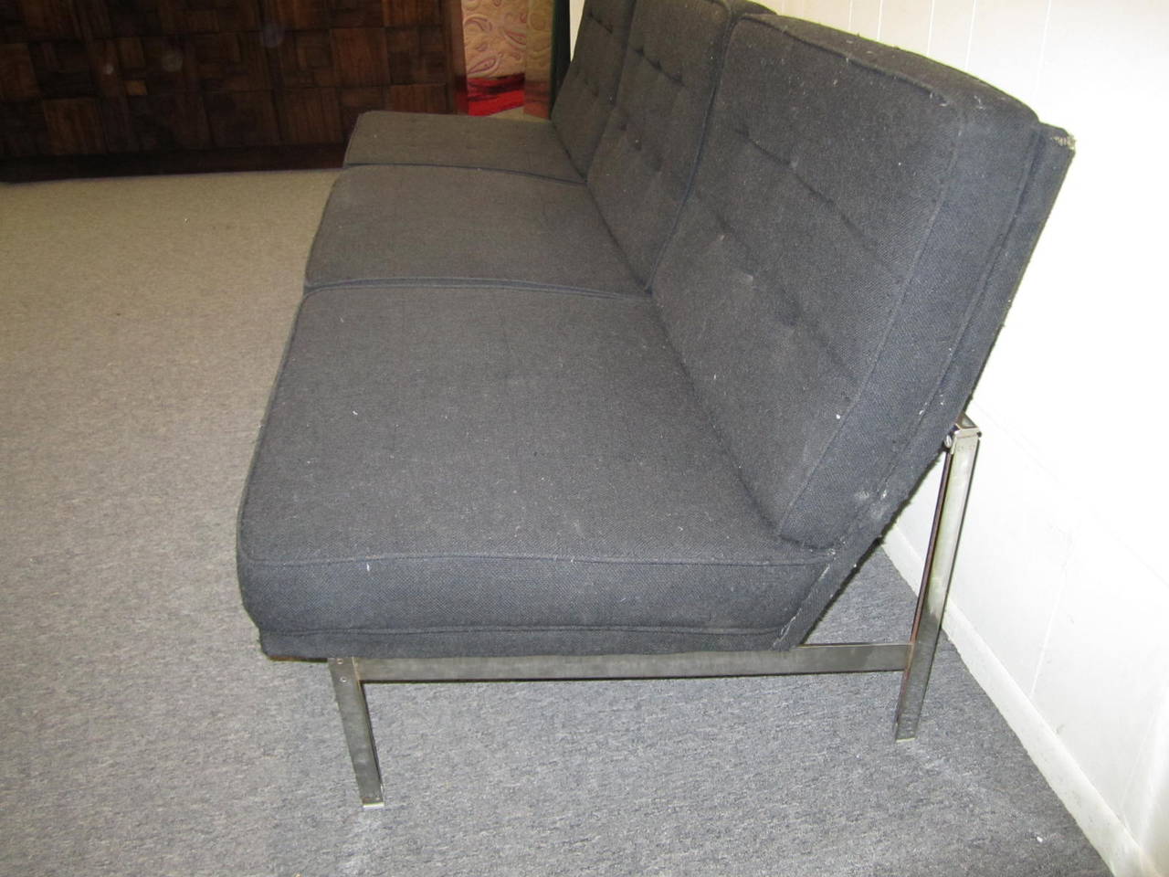 mid century armless sofa