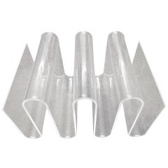 Unusual Pop Style Lucite Squiggle Magazine Rack Mid-Century Modern