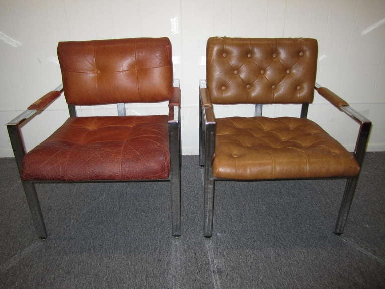 Mid-Century Modern Pair Milo Baughman Thayer Coggin Lounge Chairs Mid-century Modern For Sale