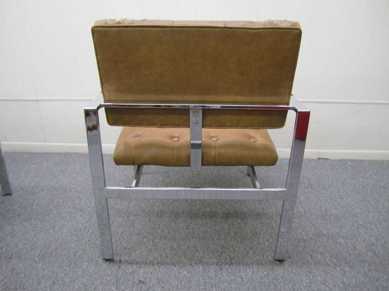 American Pair Milo Baughman Thayer Coggin Lounge Chairs Mid-century Modern For Sale