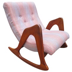 Fabulous Adrian Pearsall Sculptural Walnut Rocking Chair Mid-century Modern