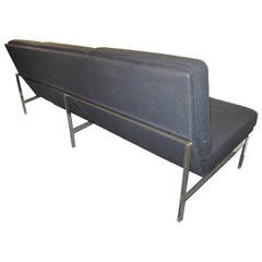 Handsome Florence Knoll Parallel Bar Armless Sofa, Mid-Century Modern 7
