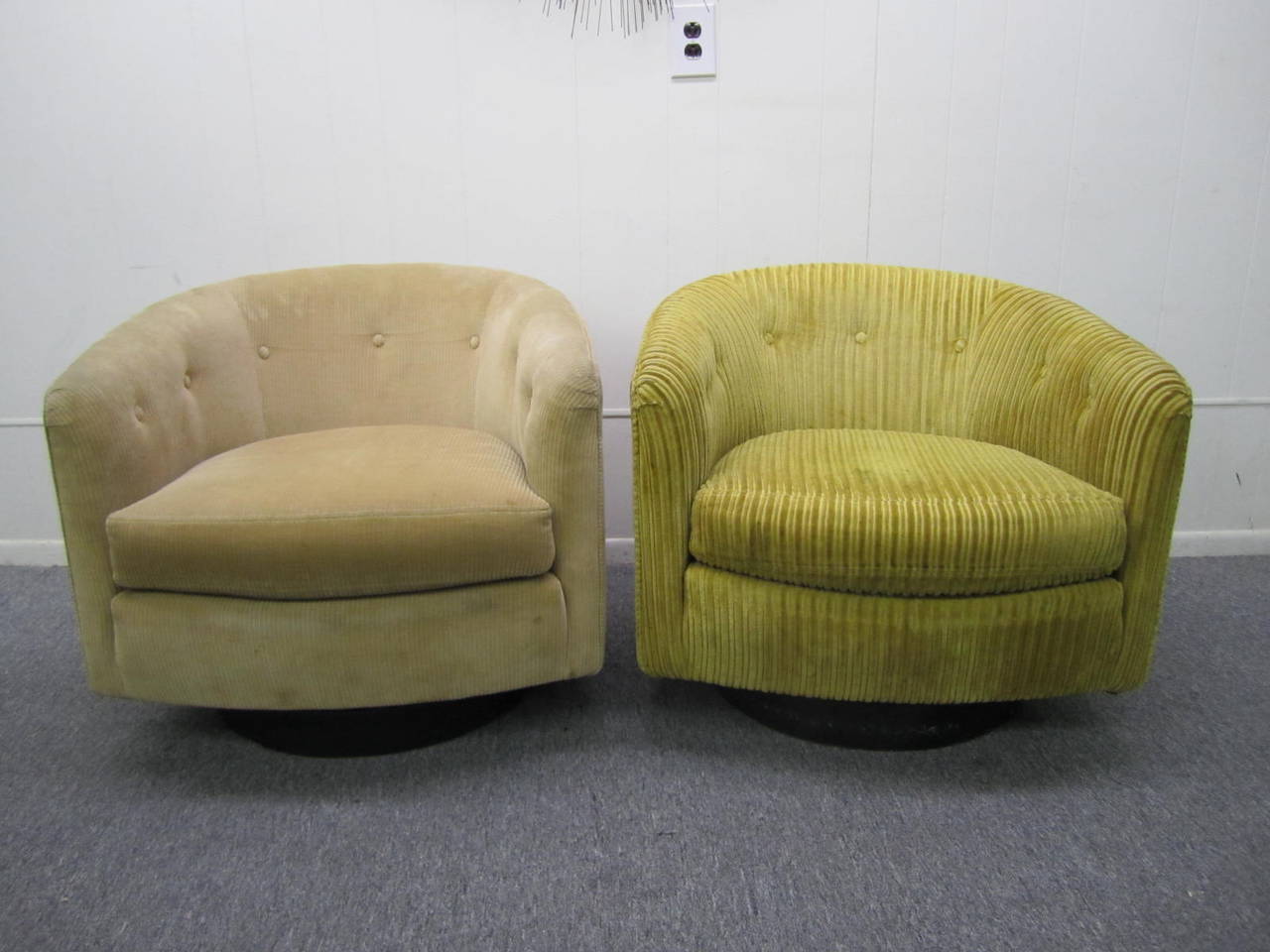 mid century barrel chairs