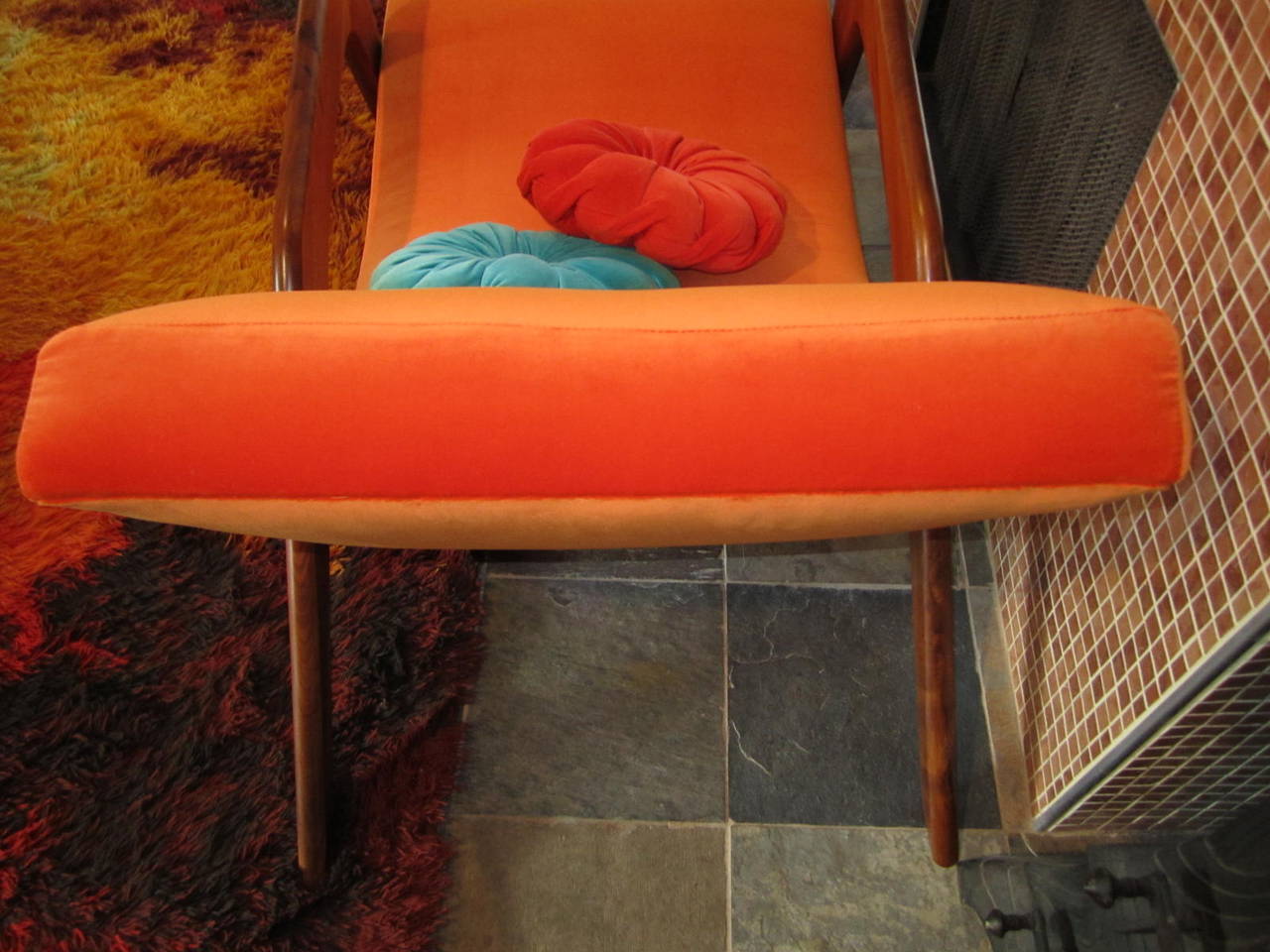 Adrian Pearsall “Grasshopper” Chaise Lounge with Ottoman for Craft Associates In Excellent Condition In Pemberton, NJ