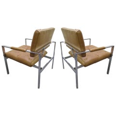 Milo Baughman Thayer Coggin Loungesessel, Moderne der Mitte des Jahrhunderts, Paar