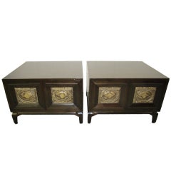 Excellent Pair of Brutalist Mid-century Modern End Tables Silas Seandel Style