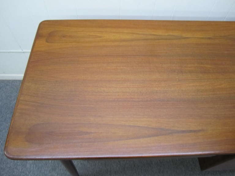 Gorgeous Kai Kristiansen Style Walnut Desk Mid-Century Danish Modern 4