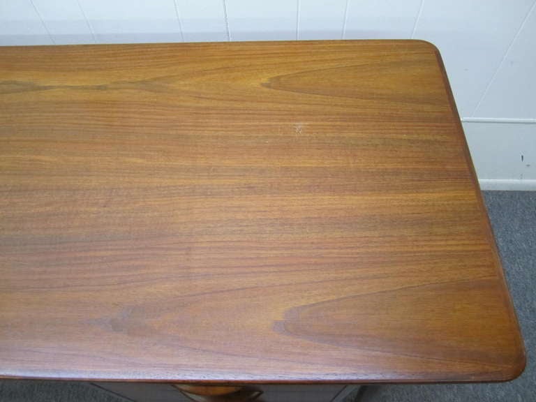 Gorgeous Kai Kristiansen Style Walnut Desk Mid-Century Danish Modern 5