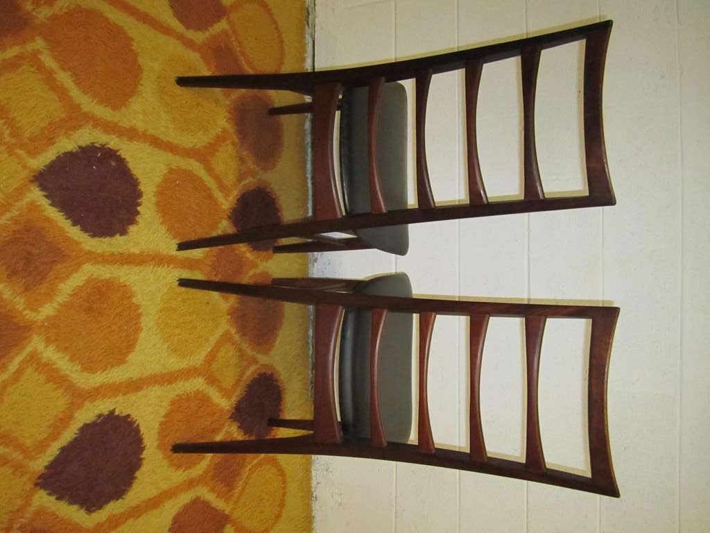 Mid-Century Modern Set of Eight Koefoeds Hornslet Teak Dining Chairs Midcentury Danish