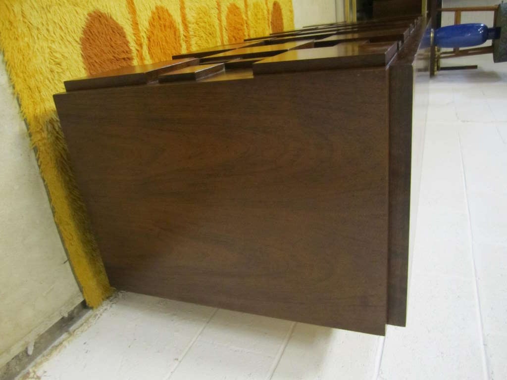 Paul Evans Inspired Brutalist Mosaic Credenza From Lane Mid-century Modern In Good Condition In Pemberton, NJ