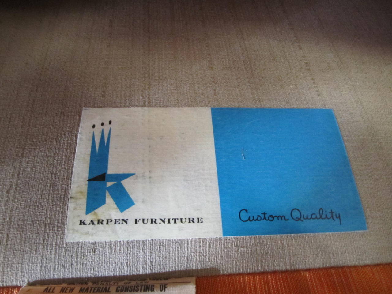 Unusual Pair of Signed Karpen Boxy Lounge Chairs, Mid-Century Modern For Sale 1