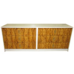 Gorgeous Milo Baughman Olive Wood Credenza Mid-century Modern 10