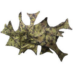 Brutalist Light Up Metal Wall Sculpture Silas Seandel Attributed Mid-Century Modern 3