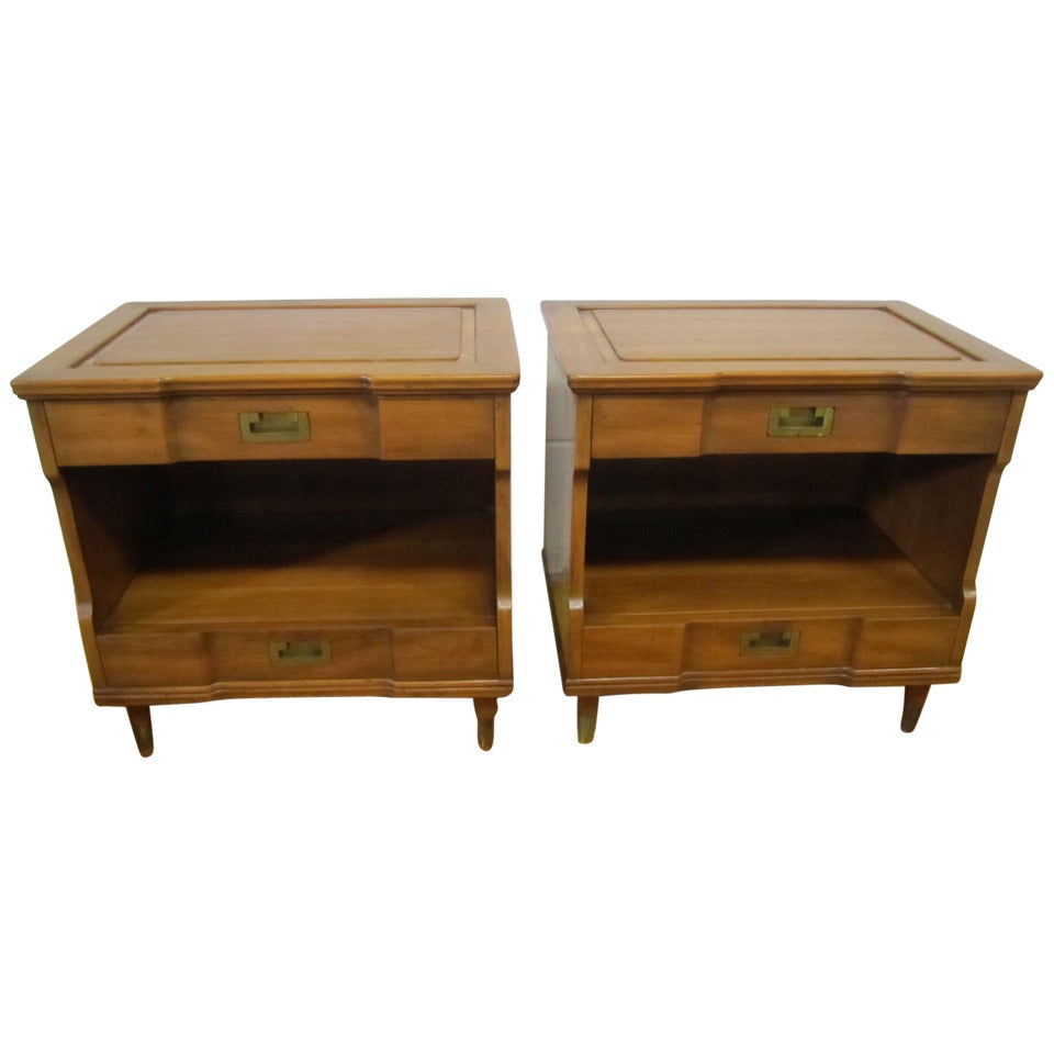 Fantastic Pair of John Widdicomb Asian Modern Night Stands Mid-Century