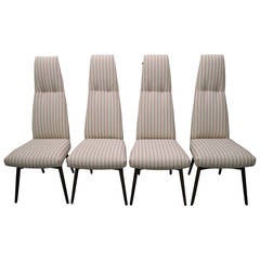 Four Adrian Pearsall High Back Dining Chairs by Craft Associates, Mid-Century