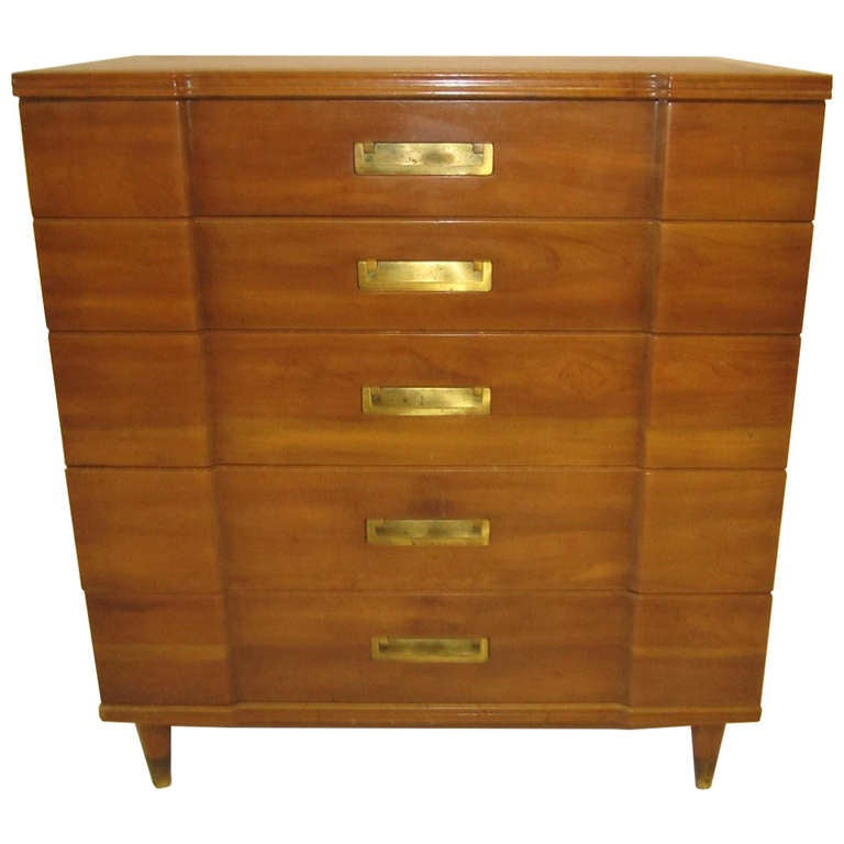 Gorgeous John Widdicomb Asian Influenced Tall Dresser Mid Century Gorgeous John Widdicomb Asian Influenced Tall Dresser Mid Century Modern For