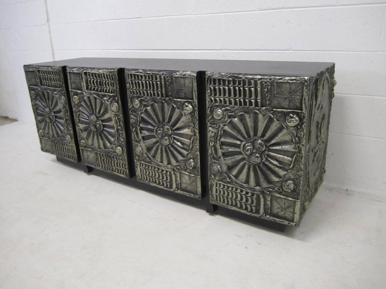 Superb Adrian Pearsall Petite Brutalist Credenza or Console, Mid-Century Modern