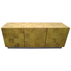Stunning Milo Baughman Olivewood Patchwork Low Credenza Mid-Century Modern 11