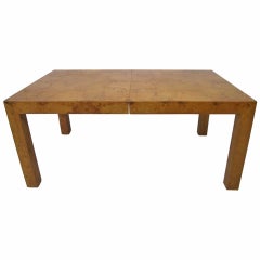 Lovely Milo Baughman Burl Olivewood Dining Table Mid-century Modern