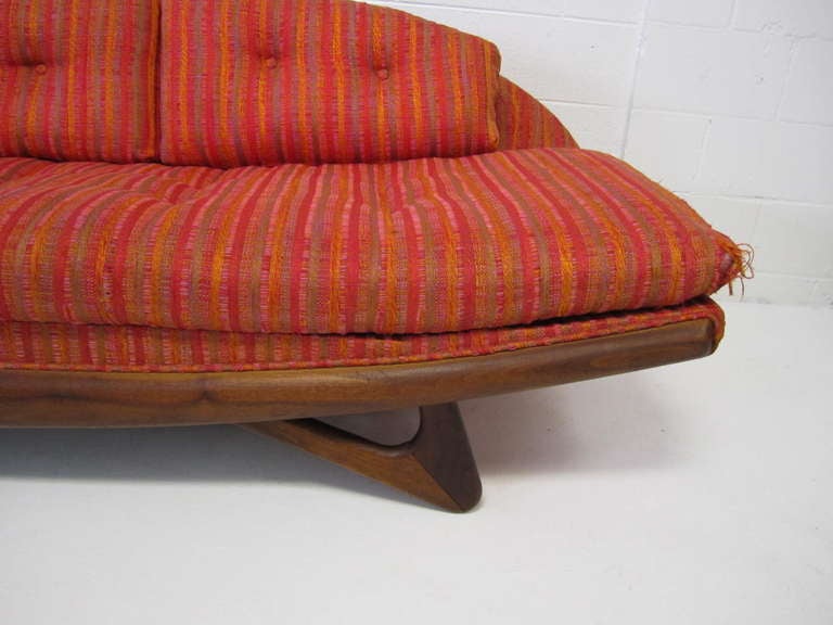 Fabric Gorgeous Adrian Pearsall Gondola Sofa Mid-Century Danish Modern