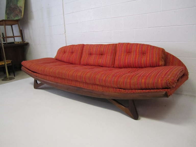 Gorgeous Adrian Pearsall Gondola Sofa Mid-Century Danish Modern 4
