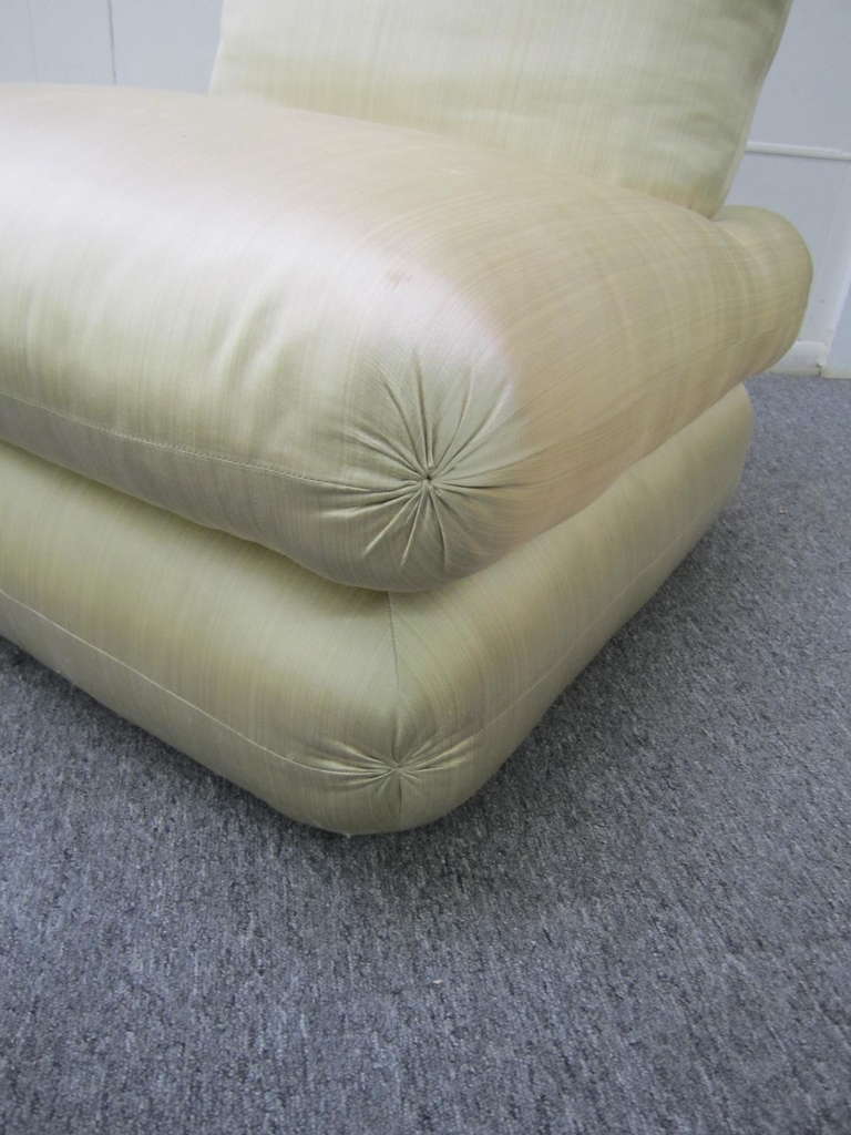 Mid-20th Century Sumptuous Set of 4 Angelo Donghia Harem Pillow Slipper Chairs Hollywood Regency
