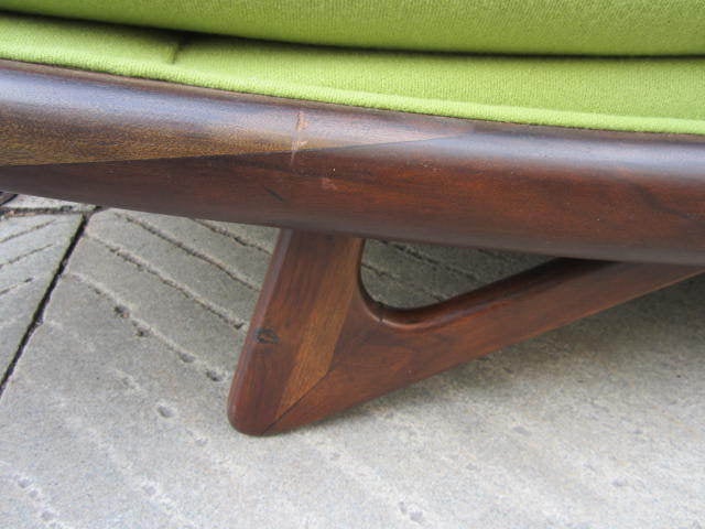 Mid-20th Century Adrian Pearsall Sculptural Walnut Gondola Sofa, Fully Restored Midcentury For Sale