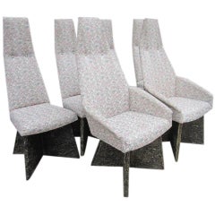 6 Adrian Pearsall Brutalist Paul Evans Style Dining Chairs