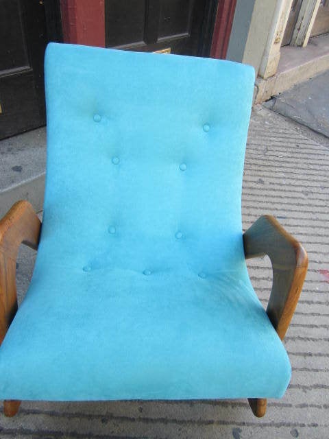 Américain Magnifique fauteuil à bascule sculptural en noyer d'Adrian Pearsall, Mid-Century Modernity en vente