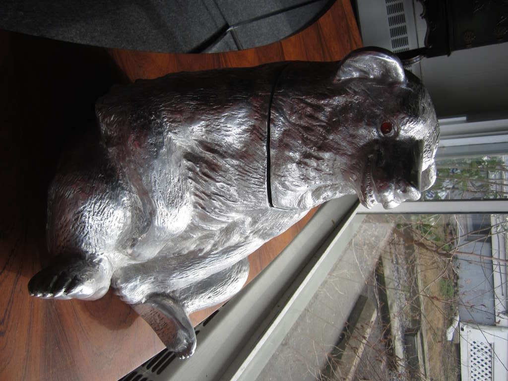 Whimsical Arthur Court Aluminum Polar Bear Wine Cooler at 1stdibs