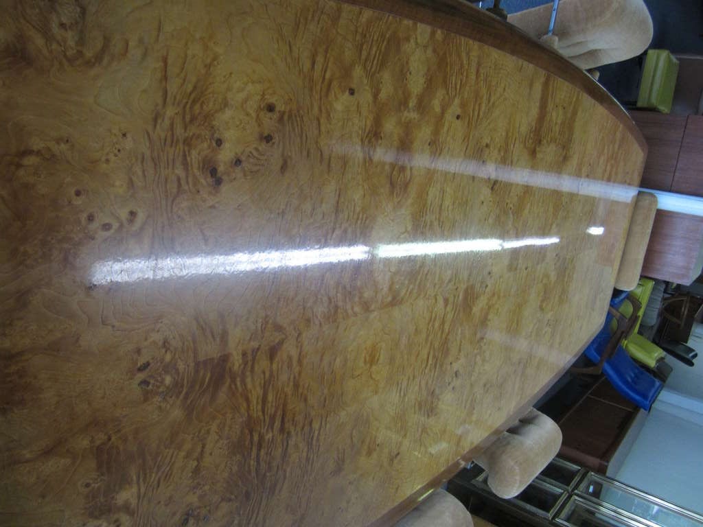 Magnificent Milo Baughman Pace Collection Burled Dining Table Mid-century In Excellent Condition In Pemberton, NJ