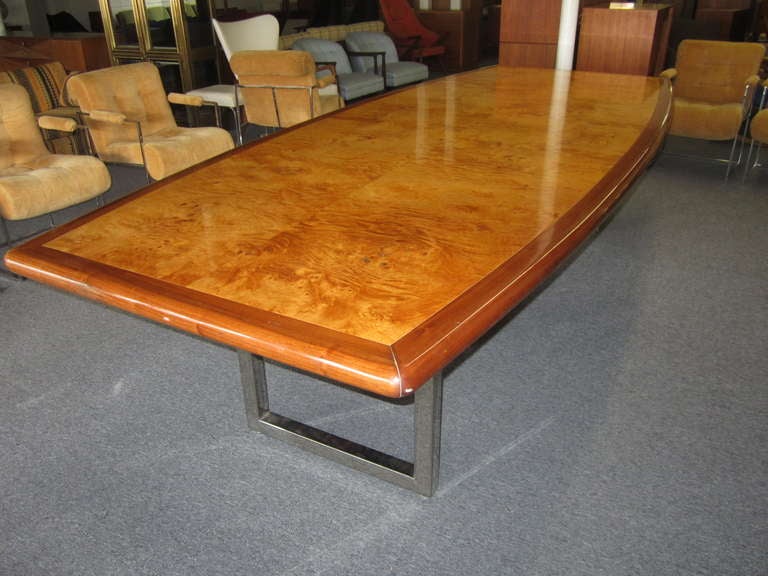 Mid-Century Modern Magnificent Milo Baughman Pace Collection Burled Dining Table Mid-century