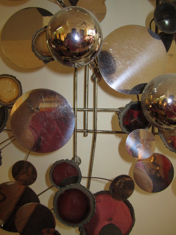 Fabulous Curtis Jere Large Chrome Raindrops Metal Sculpture 3