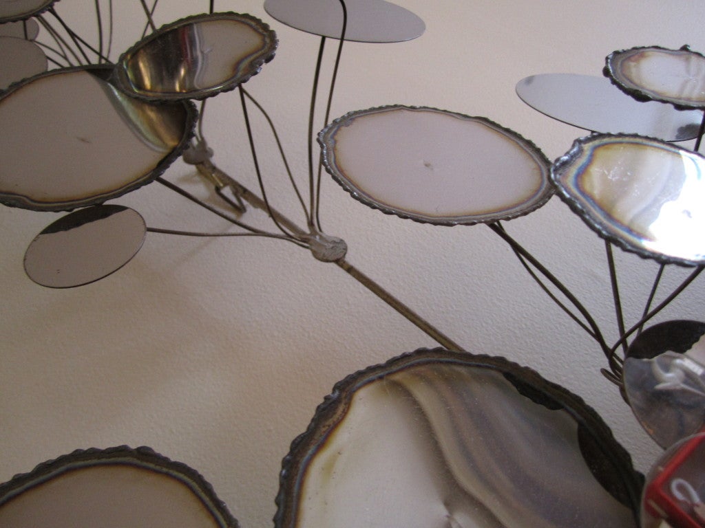 Fabulous Curtis Jere Large Chrome Raindrops Metal Sculpture 4