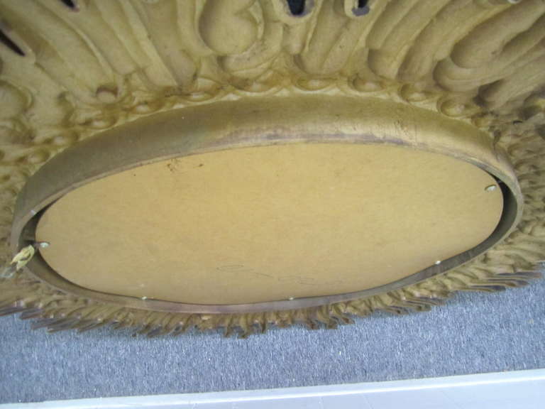 Stunning Oversized Starburst Mirror Mid-century Hollywood Regency 3
